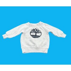 Timberland Baby size 12 months Grey & Black Crewneck Pullover Sweatshirt